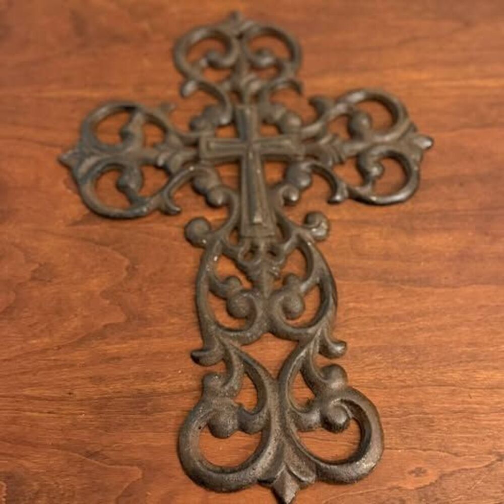 Cast Iron Scrollwork Wall Cross
